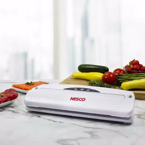 Nesco VS-01 Vacuum Sealer, White Automatic Food Sealer with 20 Bags