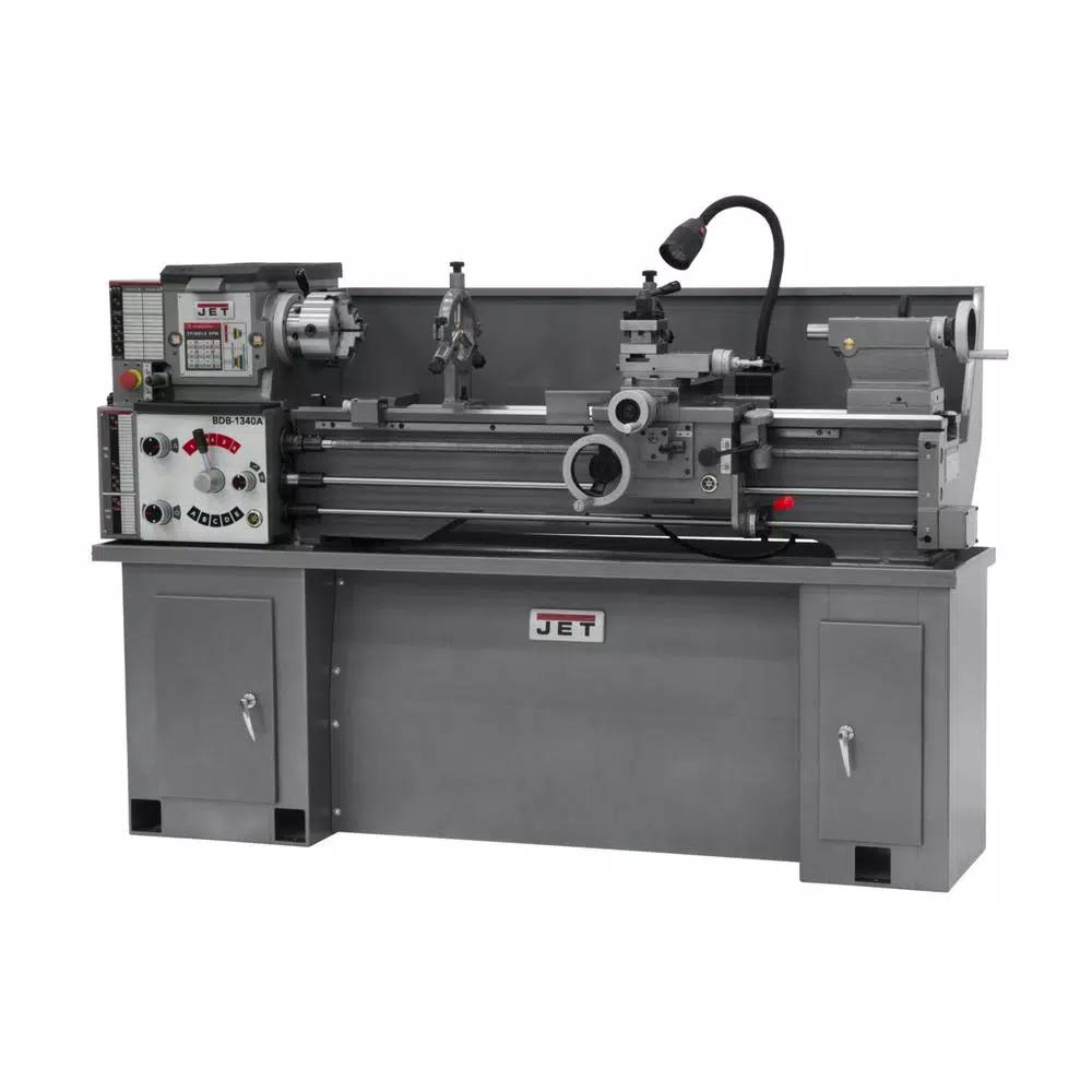 Jet GHB-1340A 13 in. x 40 in. Geared Head Metal Lathe with Stand, 2 HP, 230V, 1PH