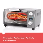 BLACK+DECKER Crisp 'n Bake 4-Slice Silver Countertop Air Fry Toaster Oven with Convection thumbnail 4
