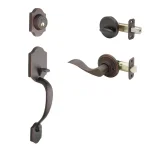 Copper Creek Heritage Tuscan Bronze Door Handleset with Waverlie Lever Trim thumbnail 1