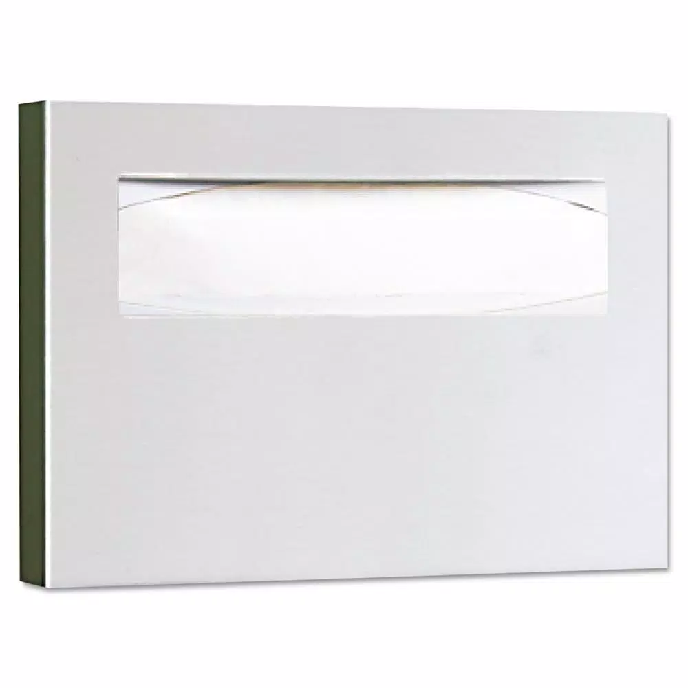 BOBRICK Stainless Steel Toilet Seat Cover Dispenser, Satin Finish, 15.75 x 11 in.