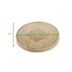 Mind Reader Round Bamboo Cheese Platter with Glass Top - Decorative Wooden Serving Tray thumbnail 7