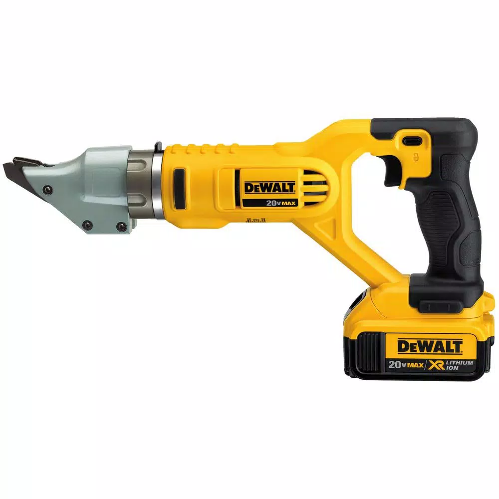 DEWALT 20V MAX Cordless 14-Gauge Swivel Head Double Cut Shears Kit with (2) 4.0 Ah Batteries & Charger