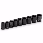 Husky 3/8 in. Drive Metric Impact Socket Set, 9-Piece thumbnail 5