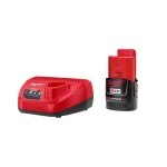 Milwaukee M12 12V Lithium-Ion 2.0Ah Battery and Charger Starter Kit thumbnail 1