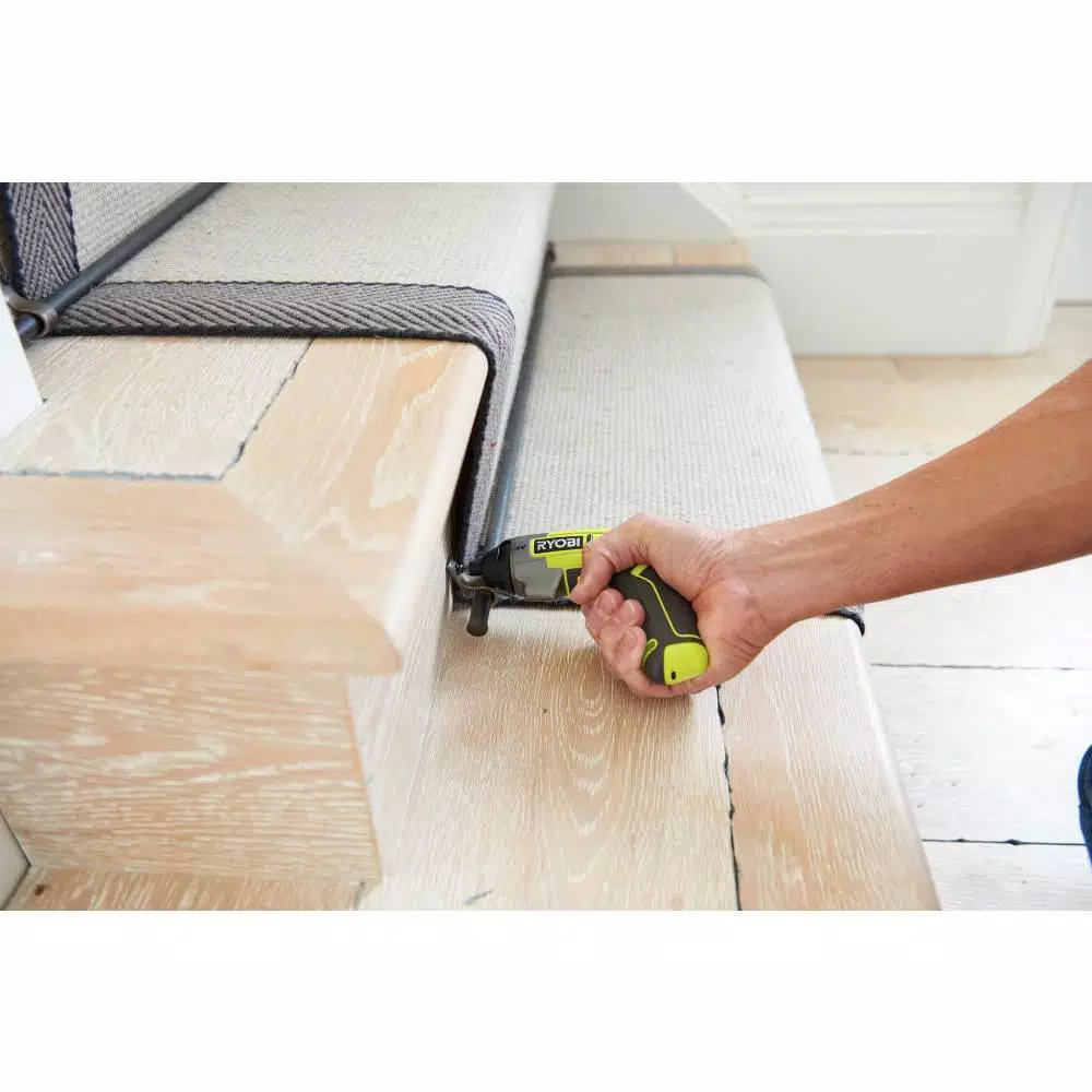 RYOBI 4V Lithium-Ion Cordless Multi-Head Screwdriver Kit with 3 Attachments and 10 Bits