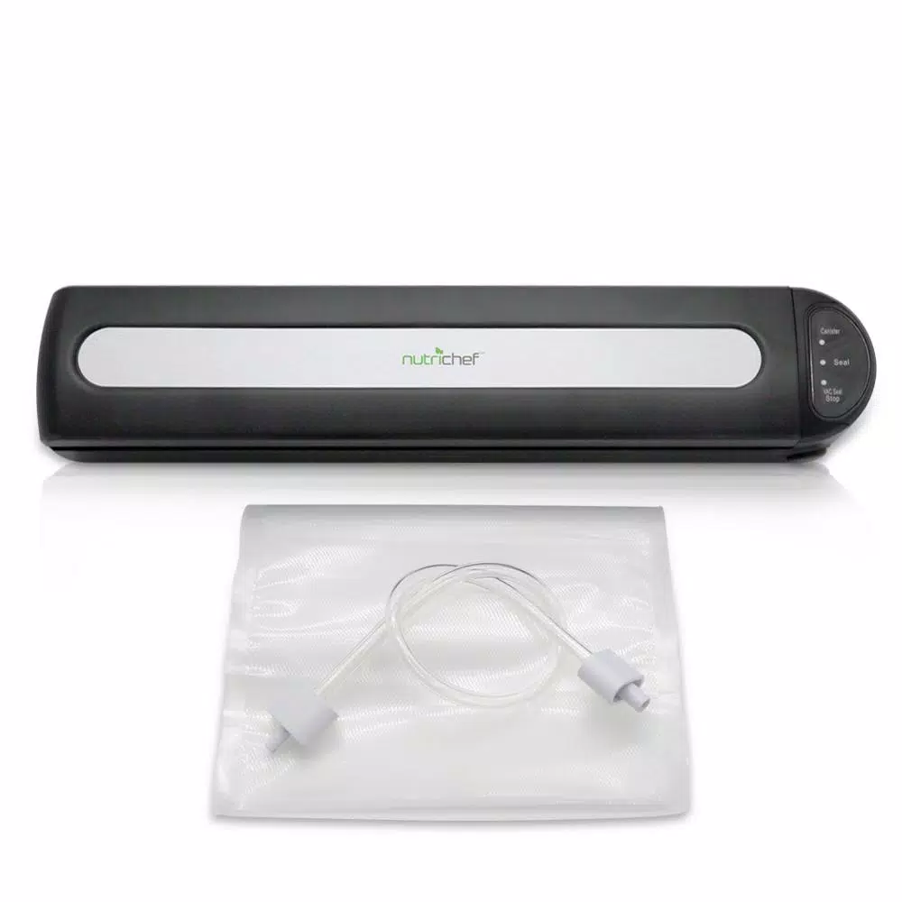 NutriChef Compact Electric Vacuum Sealer with Reusable Food Bags