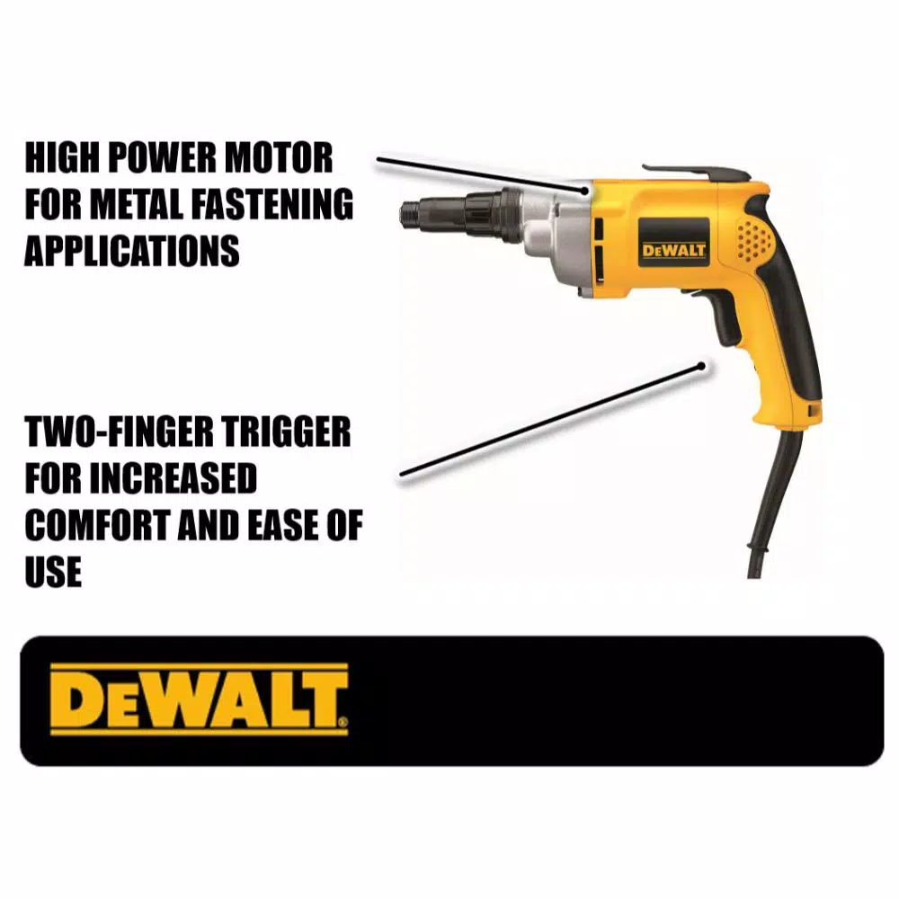 DEWALT DW267 6.5-Amp 2000 RPM Variable Speed Reversing Versa-Clutch Screw Gun