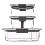 Rubbermaid Brilliance 6-Piece Food Storage Container Set, Leak-Proof Plastic Lunch Containers thumbnail 1