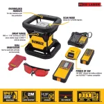 DEWALT 20V MAX Red Self-Leveling Rotary Laser Level Kit with Detector and TSTAK Case thumbnail 6