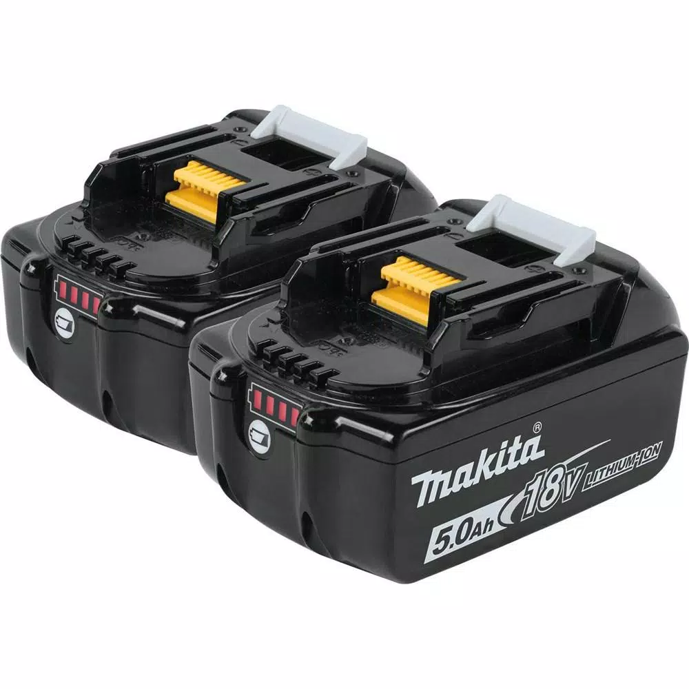 Makita 18V LXT Lithium-Ion 5.0Ah Battery and Dual Port Rapid Optimum Charger Starter Pack