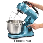 Hamilton Beach 4 Qt. 7-Speed Stand Mixer with Stainless Steel Bowl and Attachments, Blue thumbnail 5