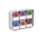 Mind Reader Clutch 6-Drawer White Tea Bag Holder and Organizer - Holds 90 Tea Bags thumbnail 3