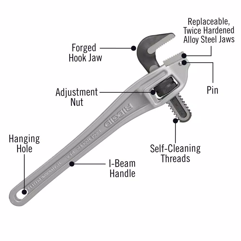 RIDGID 14 in. Model 14 Aluminum Offset Pipe Wrench
