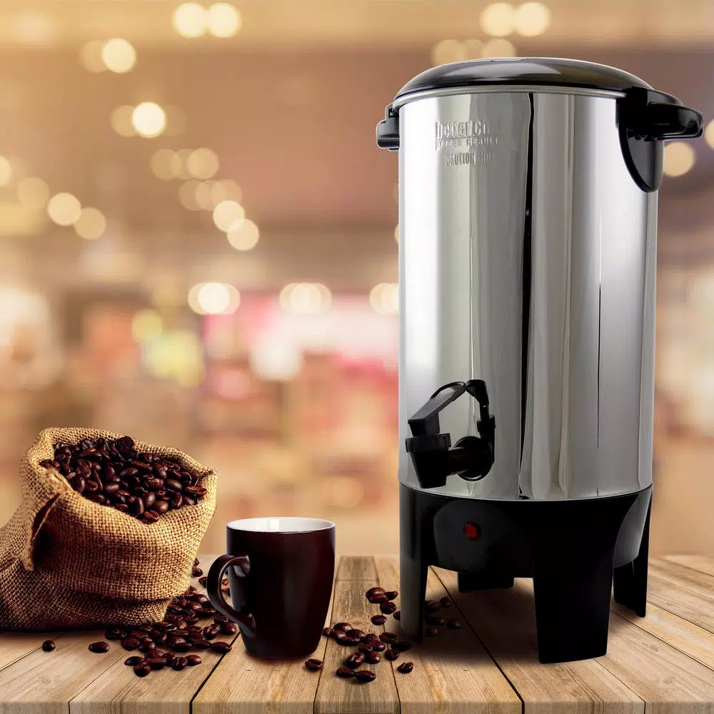 Better Chef 10-50 Cup Stainless Steel Coffee Maker with Non-Drip Spigot