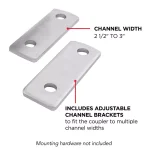 TowSmart Class II 2 in. Ball Coupler with 2-1/2 in. to 3 in. Adjustable Collars thumbnail 5