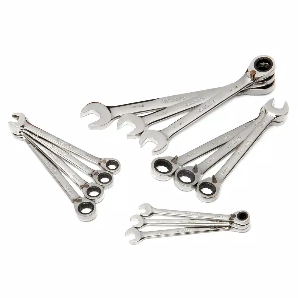 Husky 25-Piece SAE/Metric Reversible Ratcheting Wrench Set