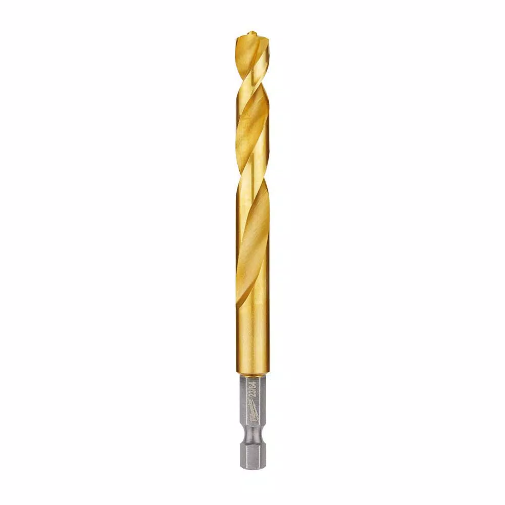 Milwaukee SHOCKWAVE 23/64 in. Titanium Twist Drill Bit with Red Helix