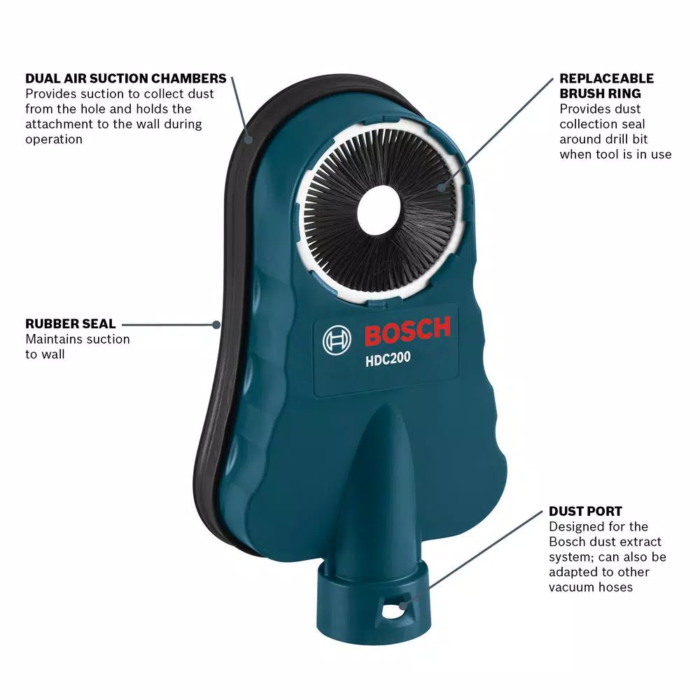 Bosch HDC200 Universal Dust Collection Attachment for SDS-Max and SDS-Plus Rotary Hammers