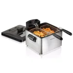 Hamilton Beach Professional-Style 3-Basket Deep Fryer, 1800W, 3-Quart Stainless Steel thumbnail 2