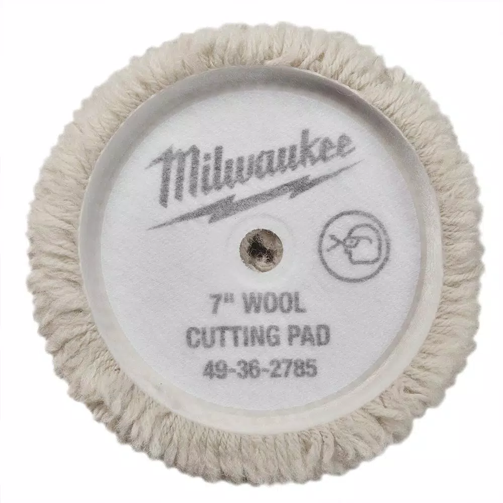 Milwaukee 7 in. Wool Polishing Pad for Car Paint