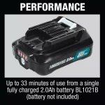 Makita 12V MAX CXT Cordless Lithium-Ion Vacuum (Tool-Only) - LC09Z thumbnail 6