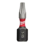Milwaukee Shockwave Torx T15 1 in. Impact Duty Steel Screwdriver Bits (5-Pack) thumbnail 2