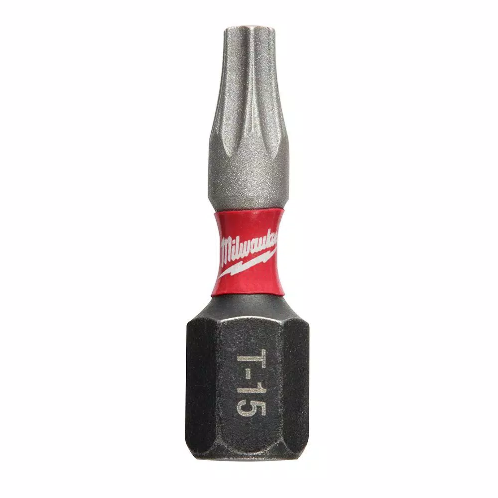 Milwaukee Shockwave Torx T15 1 in. Impact Duty Steel Screwdriver Bits (5-Pack)