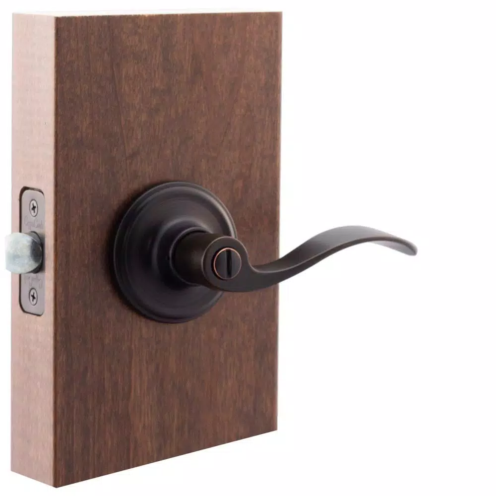 Copper Creek Colonial Waverlie Tuscan Bronze Privacy Lever for Bedroom and Bathroom Doors