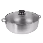 Home Basics 14.25 in. Aluminum Caldero with Glass Lid, 7 qt. Multi-Pot thumbnail 3