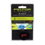 3M Peltor Sport Blasts Neon Yellow Corded Disposable Foam Earplugs, 2-Pair Pack (Case of 10) thumbnail 1
