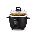 Elite Gourmet 10-Cup Deluxe Rice Cooker with Steam Tray and Stainless Steel Inner Pot, Black thumbnail 2
