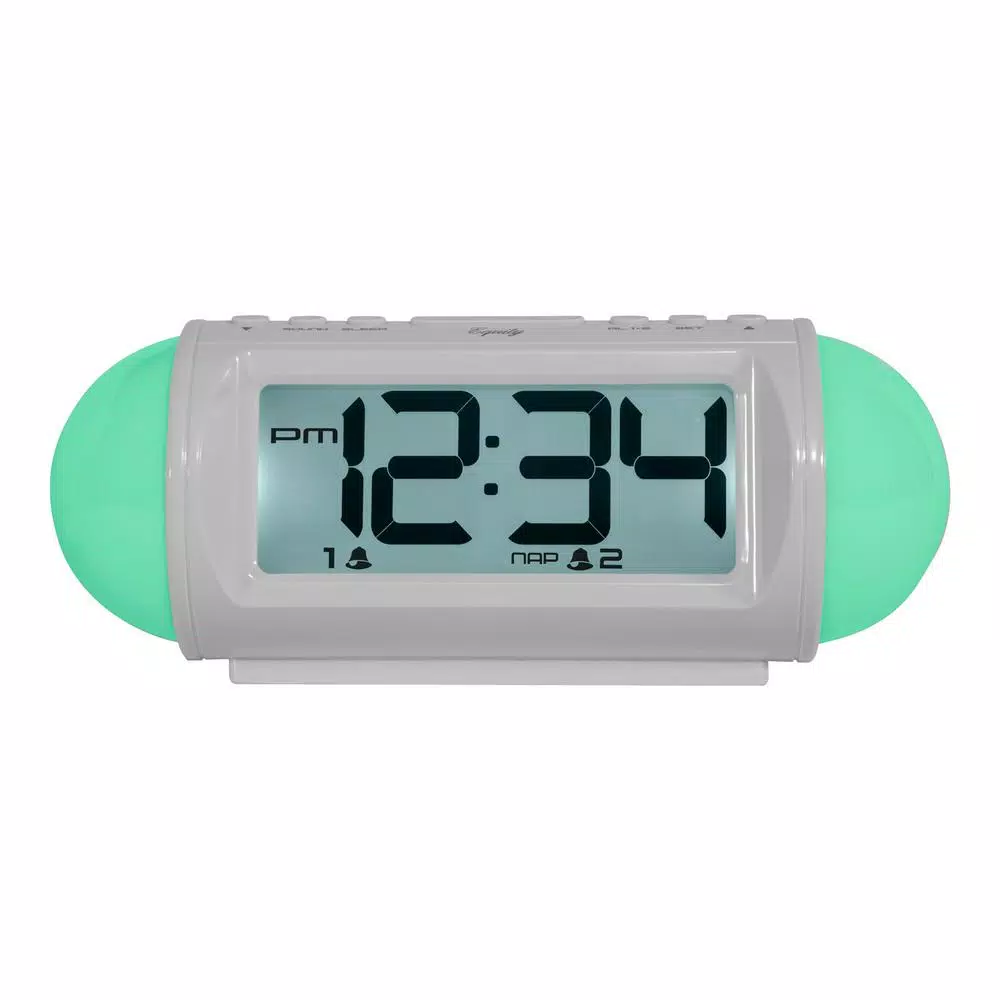 Equity by La Crosse 7.25 in. LED Mood Light Alarm Clock with Nature Sounds & MP3 Aux-Input
