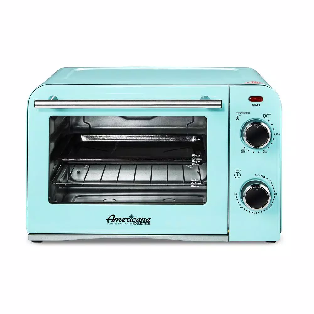 Americana Collection Retro 12.7 L 4-Slice Toaster Oven, Blue