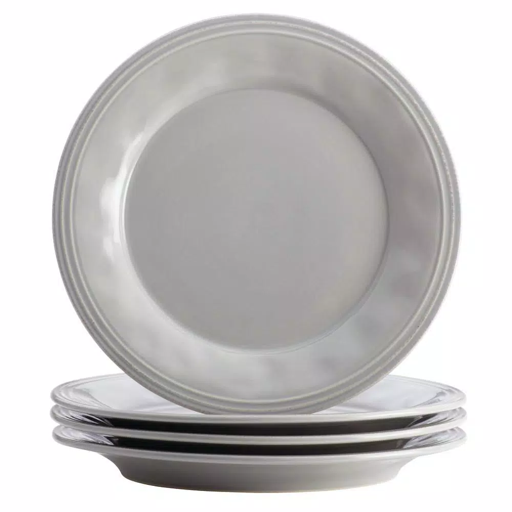 Rachael Ray Cucina 16-Piece Stoneware Dinnerware Set, Sea Salt Gray