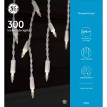 GE String-A-Long 300-Light Clear Icicle Light Set, Indoor/Outdoor thumbnail 5
