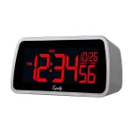 Equity by La Crosse Digital 6 x 4 in. LCD Interchangeable Color Display Alarm Clock - Silver thumbnail 5