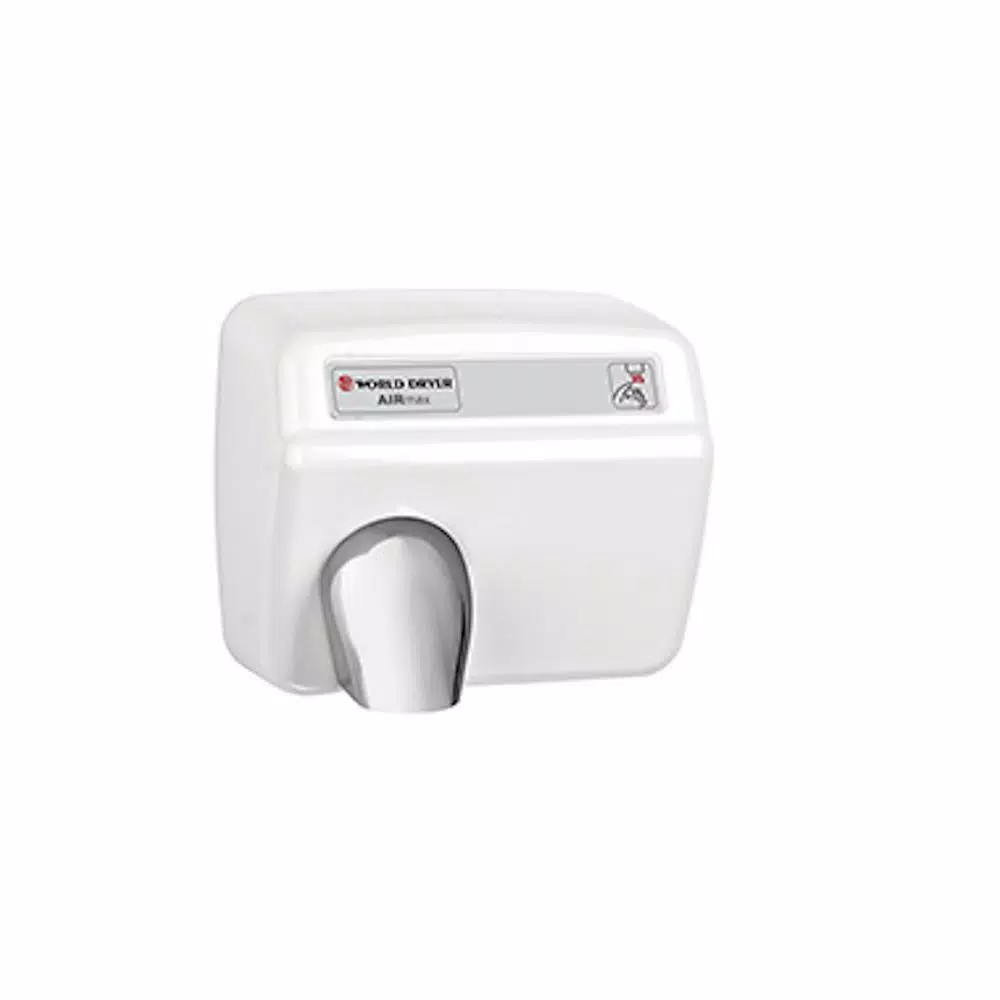 World Dryer AirMax XM5-974A Heavy Duty Automatic Electric Hand Dryer, White