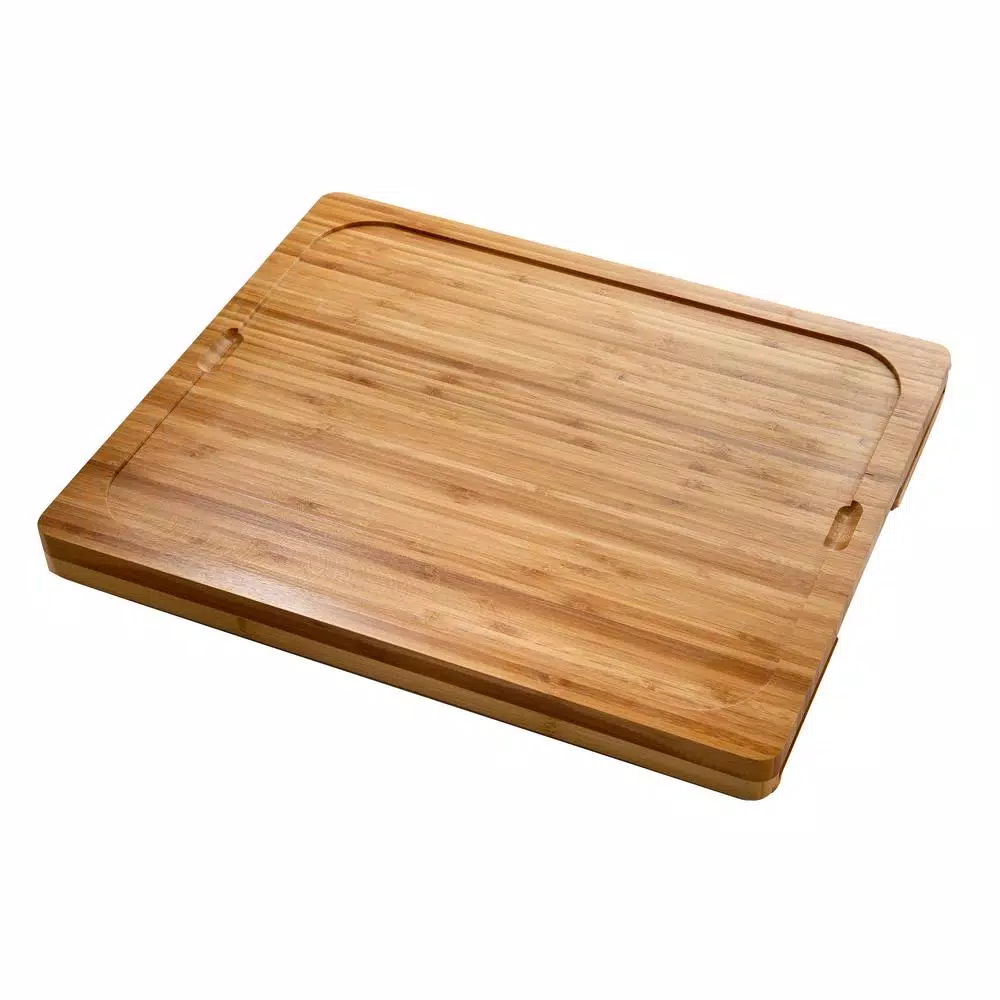 Seville Classics Bamboo Cutting Board Set with 7 Color-Coded Flexible Mats and Food Icons