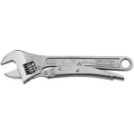 Stanley MaxGrip 10 in. Locking Adjustable Wrench, Chrome Vanadium Steel thumbnail 1