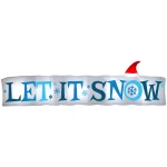 Gemmy Let It Snow Inflatable Christmas Sign, 4 ft. H x 14 ft. W Outdoor Holiday Decor thumbnail 1