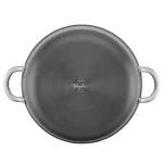 Ayesha Curry Ayesha Home Collection 10 Qt. Hard-Anodized Aluminum Nonstick Stock Pot with Glass Lid, Charcoal Gray thumbnail 3