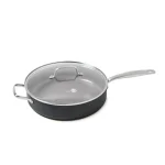 GreenPan Chatham 5 Qt. Hard-Anodized Aluminum Ceramic Nonstick Saute Pan with Glass Lid, Gray thumbnail 1