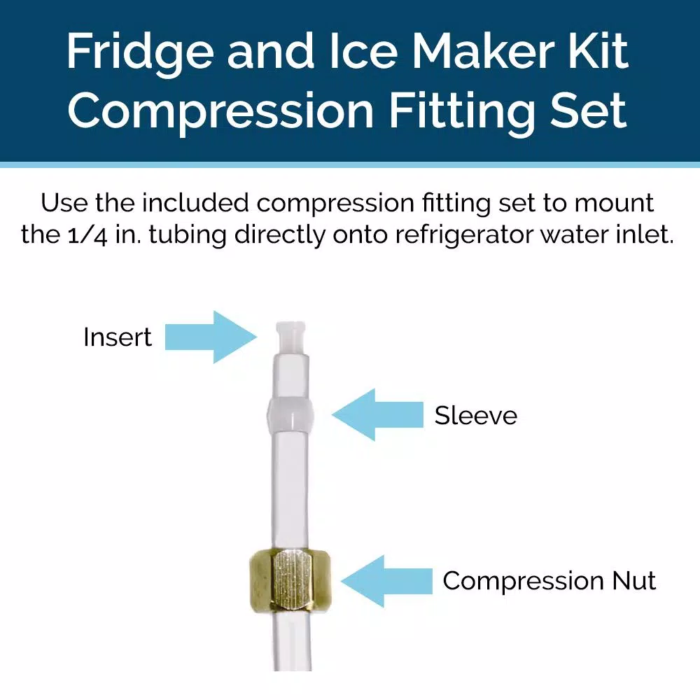 Olympia Water Systems Fridge and Ice Maker Connection Kit for Reverse Osmosis Systems, 1/4 in. Tubing