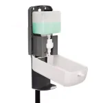 Alpine Industries 1200ml Automatic Foam Hand Sanitizer Dispenser with Floor Stand, White thumbnail 4