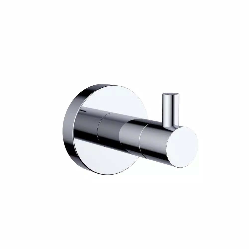 Lexora Bagno Nera Stainless Steel Robe Hook, Chrome Finish