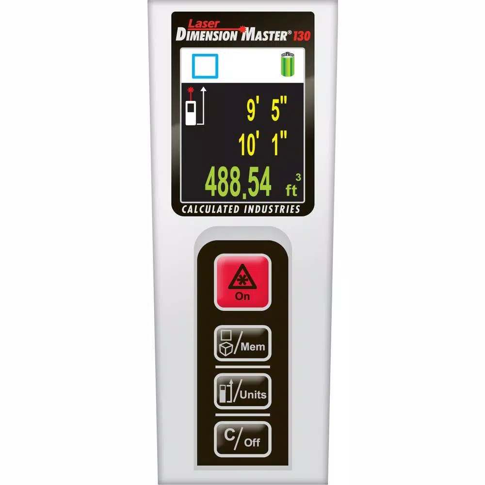 Calculated Industries Laser Dimension Master 130 ft. Digital Laser Distance Measure with Color Display