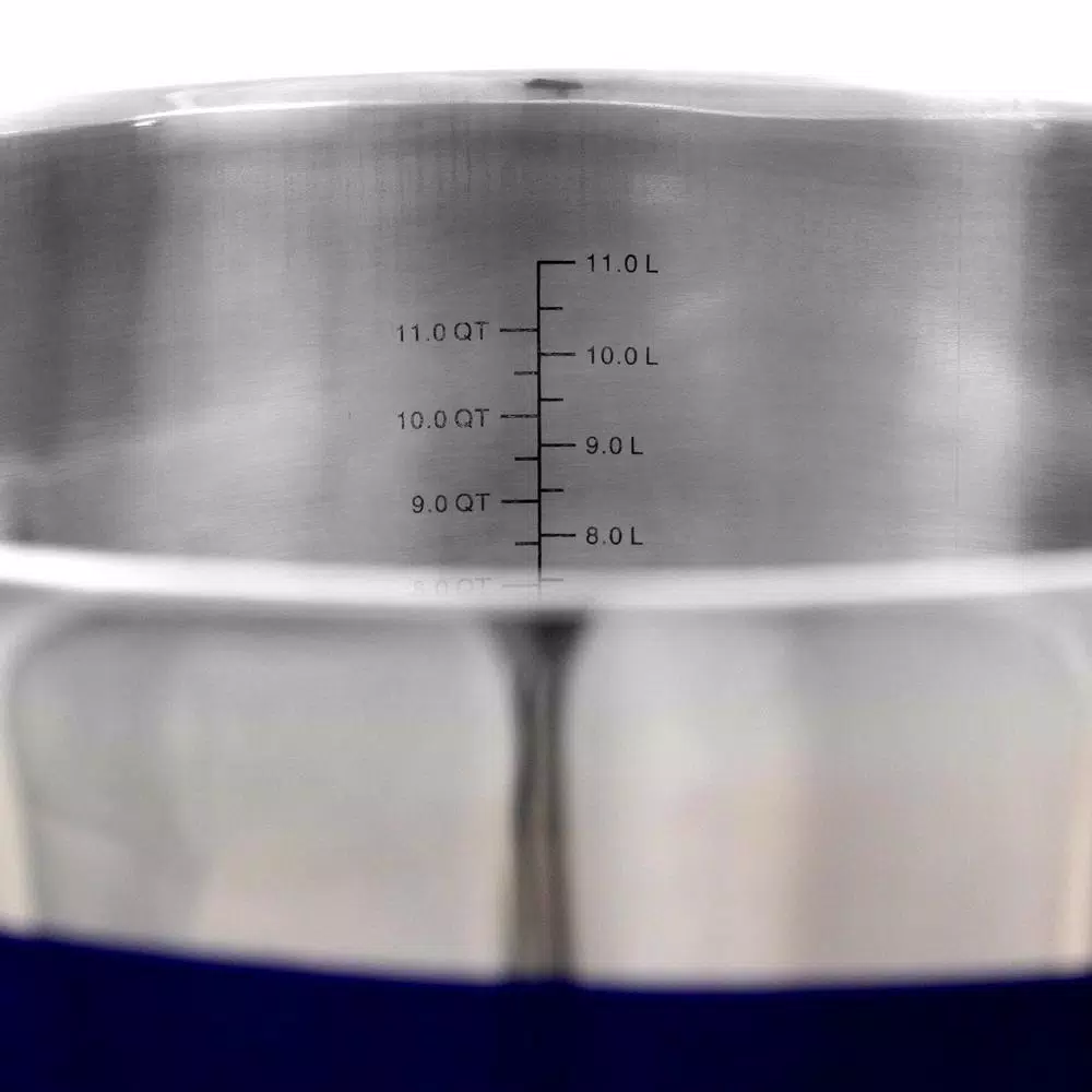 Oster Merrick 16 Qt. Stainless Steel Stock Pot with Glass Lid