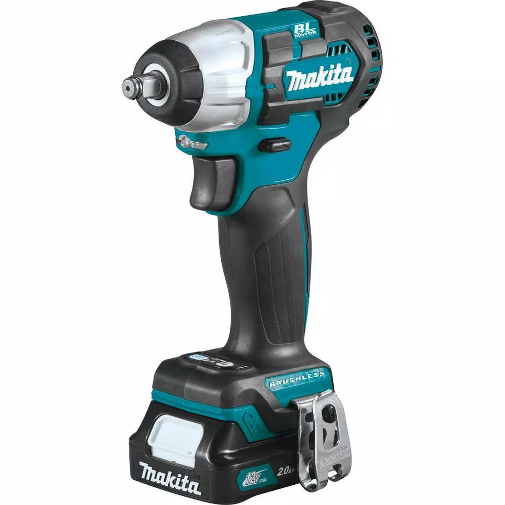 Makita 12V Max CXT Brushless 3/8 in. Square Drive Impact Wrench Kit (2.0 Ah)