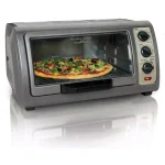 Hamilton Beach Easy Reach 1400W 6-Slice Convection Toaster Oven with Roll-Top Door, Gray thumbnail 1